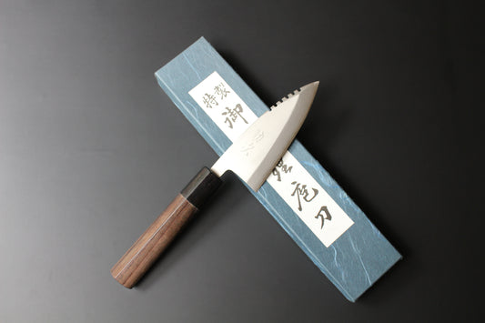 Hideo Kitaoka - VG10 Ajikiri Knife 105mm with rosewood handle (For right hander)