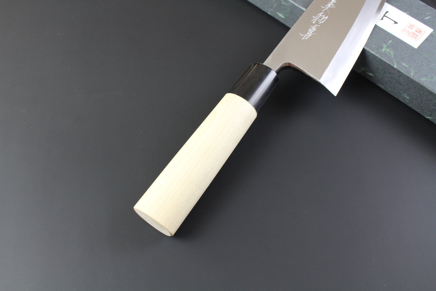 Mikazuki - Shirogami / White Steel #2  Deba Knife 195mm for right hander