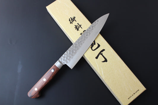 Mikazuki - VG10 hammered damascus Gyuto Knife 180mm